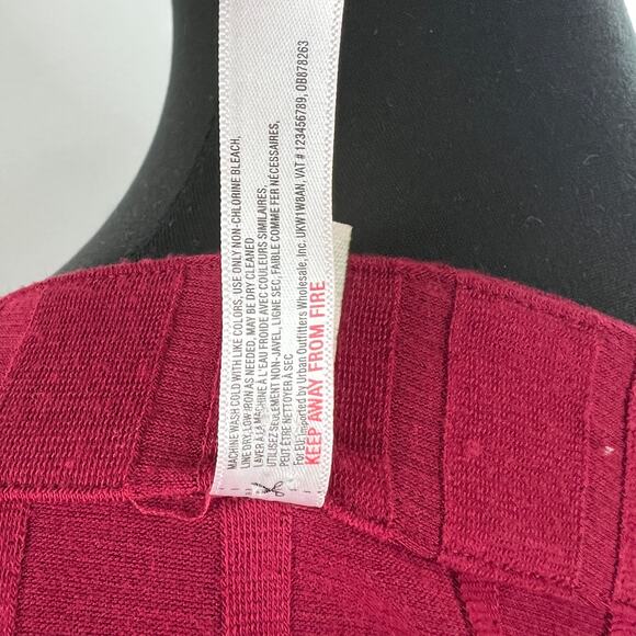 FREE PEOPLE Red Bodysuit Rayon Stretch Ribbed Square Neck Knit Size X-Small XS - Picture 10 of 10